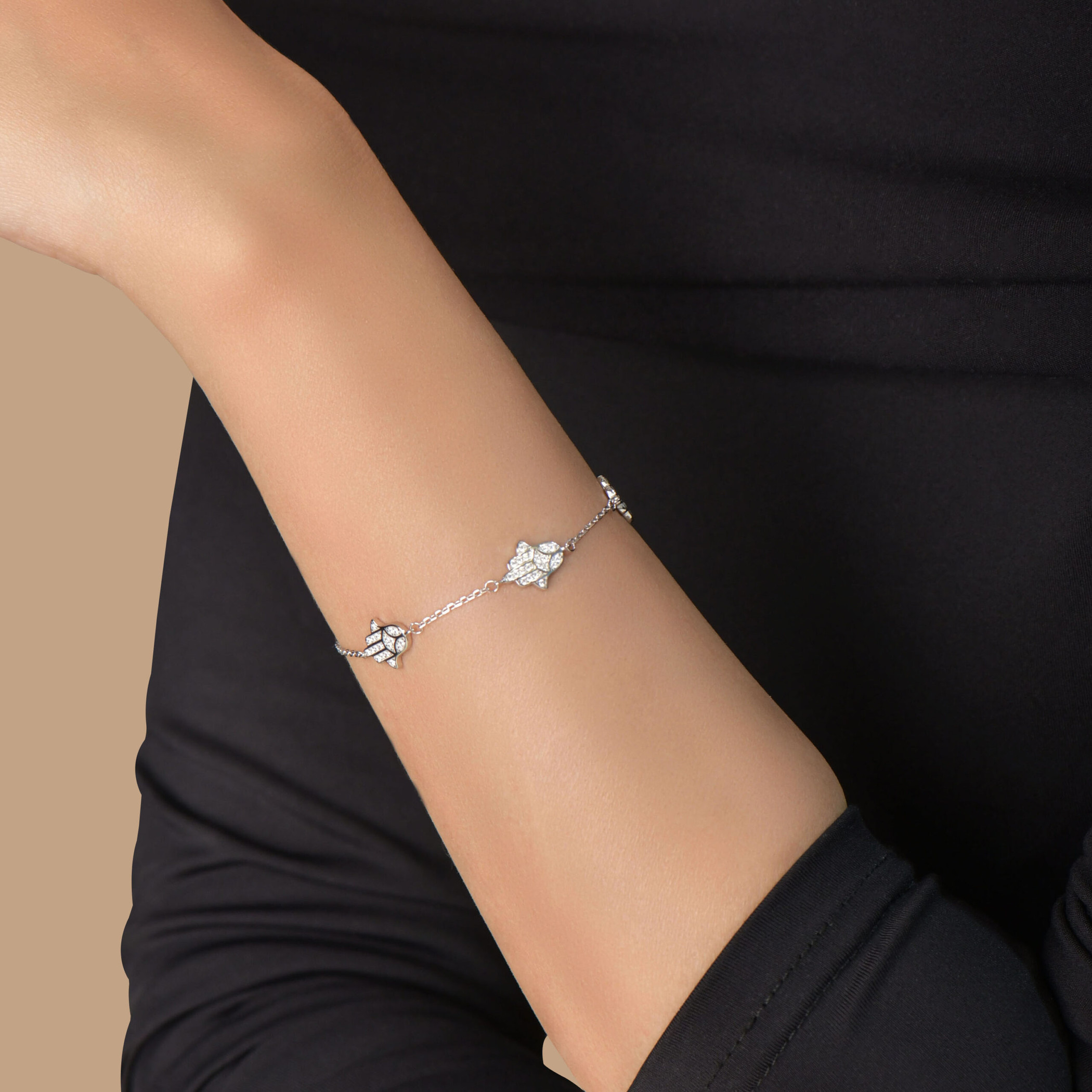 Bracelet Auralis Khmissa 925 argent – Élégance moderne, autre vue