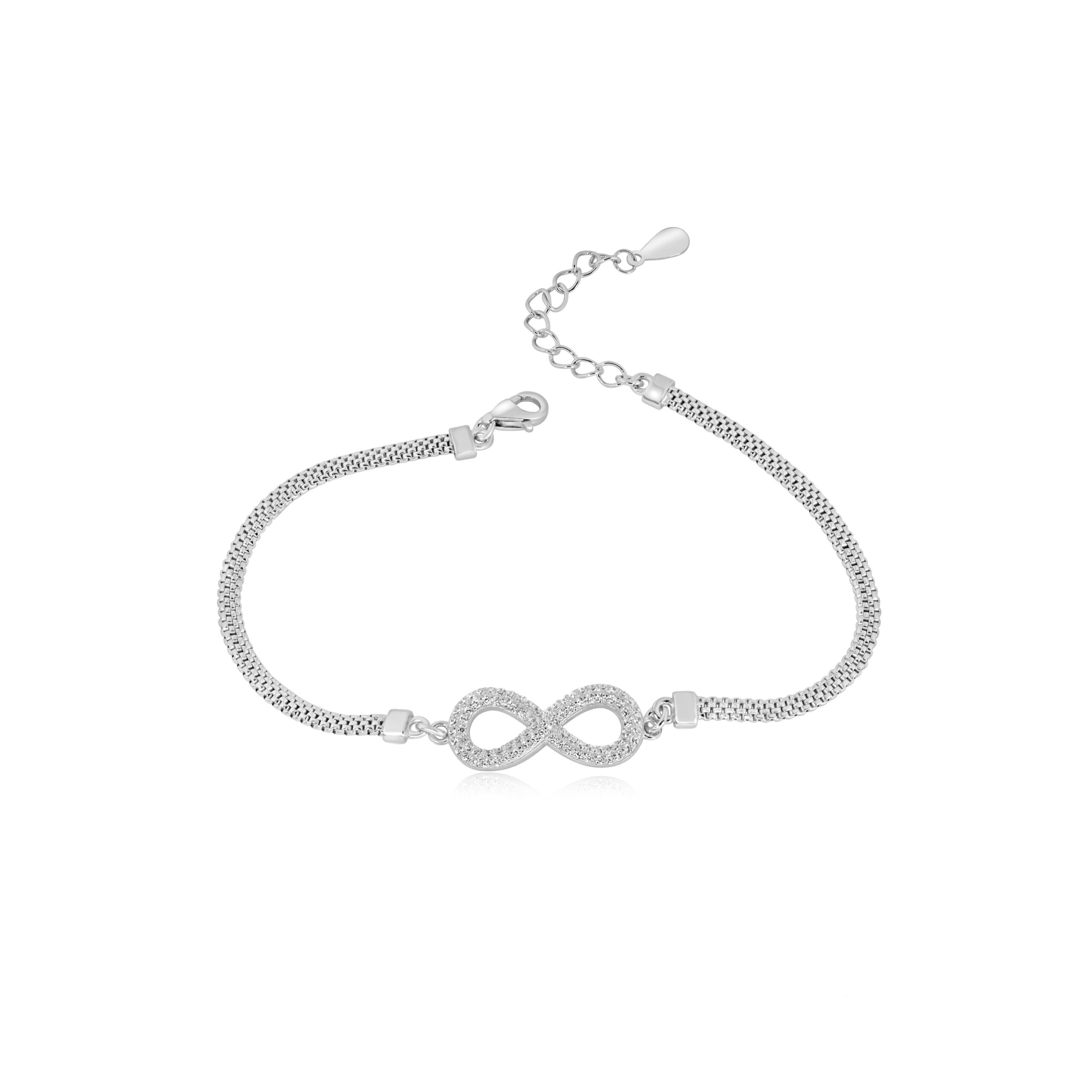 Collier Infini Éclat 925 — Collier fin en argent 925 avec symbole infini serti de zircons. Un bijou lumineux, minimaliste et intemporel pour le quotidien comme les occasions…